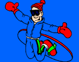 Disegno Salto con lo snowboard pitturato su vincenzo d...