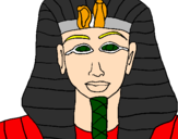 Disegno Tutankamon pitturato su ALBERTO T