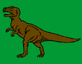 Disegno Tyrannosaurus Rex  pitturato su edoardo