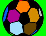 Disegno Pallone da calcio pitturato su elisabetta