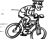 Disegno Ciclismo pitturato su ciclista