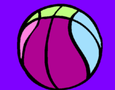 Disegno Pallone da pallacanestro pitturato su giovanni sannino