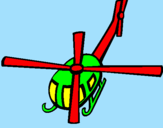 Disegno Elicottero  V pitturato su KAROL