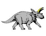 Disegno Triceratops pitturato su fr