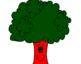 Disegno Broccoli  pitturato su roberta