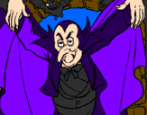 Disegno Dracula  pitturato su alex  7