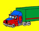 Disegno Camion trailer  pitturato su federico