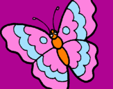 Disegno Farfalla  pitturato su sasha
