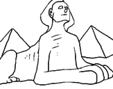 Disegno Sfinge pitturato su sfinge