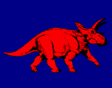 Disegno Triceratops pitturato su gianluca