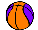 Disegno Pallone da pallacanestro pitturato su ball the killer