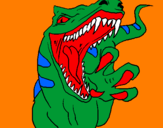 Disegno Velociraptor  II pitturato su kaka