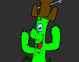 Disegno Cactus con il cappello  pitturato su tinky winky