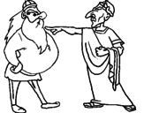 Disegno Giulio Cesare con un gallo  pitturato su ROSSANO