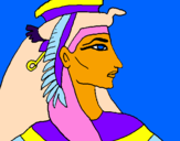 Disegno Faraone pitturato su tobia