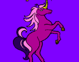 Disegno Unicorno pitturato su giada