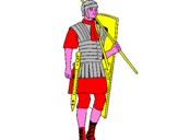 Disegno Soldato romano  pitturato su samuele