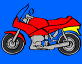 Disegno Motocicletta  pitturato su stefano