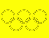 Disegno Anelli dei giochi olimpici  pitturato su ILARIA CANNAS