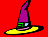 Disegno Cappellone da strega pitturato su jopoppìì