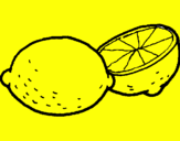 Disegno limone  pitturato su simone
