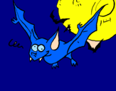 Disegno Pipistrello pazzo  pitturato su nicolas