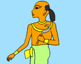 Disegno Piccolo faraone  pitturato su ilaria