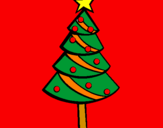Disegno Albero di Natale II pitturato su giuseppe