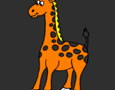 Disegno Giraffa pitturato su ROBERTINAPUFFETINA