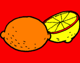 Disegno limone  pitturato su luigi