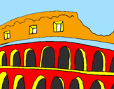 Disegno Colosseo pitturato su Giovimco