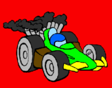 Disegno Auto di Formula 1  pitturato su gaspare