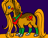 Disegno Pony pitturato su hiphipurra