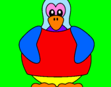 Disegno Pinguino pitturato su  edoardo