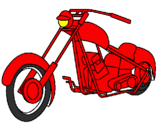 Disegno Motocicletta pitturato su gabriele
