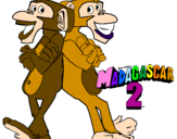 Disegno Madagascar 2 Manson & Phil 2 pitturato su giada n.