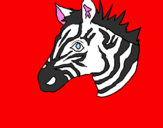Disegno Zebra II pitturato su kiki