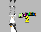 Disegno Madagascar 2 Pinguino pitturato su alìce