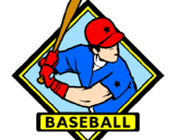Disegno Logotipo baseball  pitturato su raoul