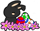 Disegno Coniglietto di Pasqua  pitturato su antonella99