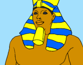 Disegno Ramses II pitturato su sakina