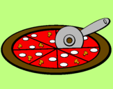 Disegno Pizza pitturato su federica99