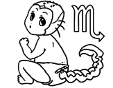 Disegno Scorpione pitturato su sebastiano