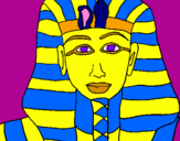 Disegno Tutankamon pitturato su nic02001