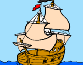 Disegno Barca  pitturato su ALBERTO TESSARO