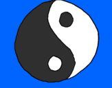 Disegno Yin e yang pitturato su FLAVIO