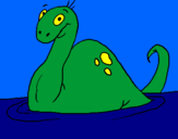 Disegno La ragazza del Mostro di Loch Ness pitturato su Francesca  
