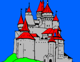 Disegno Castello medievale  pitturato su jak