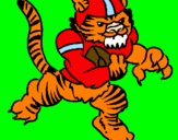 Disegno Giocatore tigre  pitturato su VITTORIA  UDIN