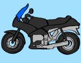 Disegno Motocicletta  pitturato su GIORGIO
